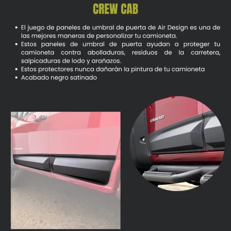 Juego De Rocker Panels Crew Cab Colorado 2016 2022 - Image 2