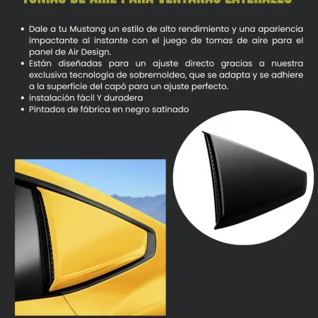 Tomas De Aire Ventanas Laterales Airdesign Mustang 2024 2025 - Image 2