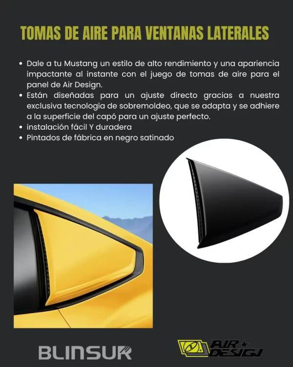 Tomas De Aire Ventanas Laterales Airdesign Mustang 2024 2025