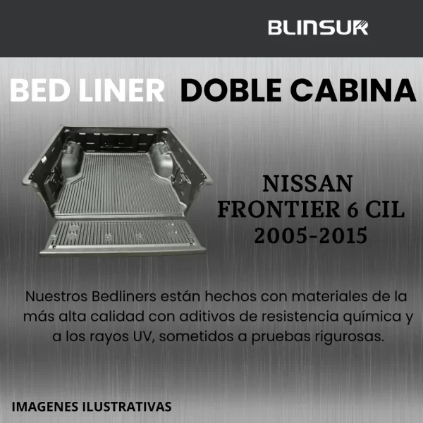 Rugged Liner Para Nissan Frontier 6 Cil 2005-2015 Doble Cab