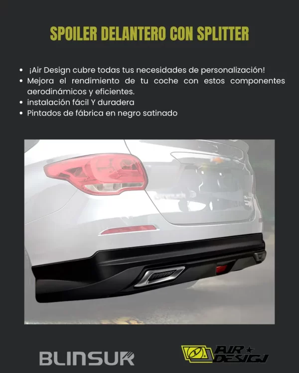 Spoiler Trasero Con Difusor Air Design  Cavalier  2017 2021