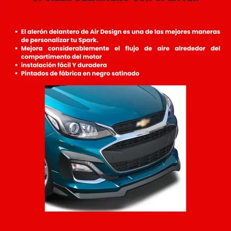 Spoiler Delantero Con Splitter Chev Spark 2019  2021 - Image 2