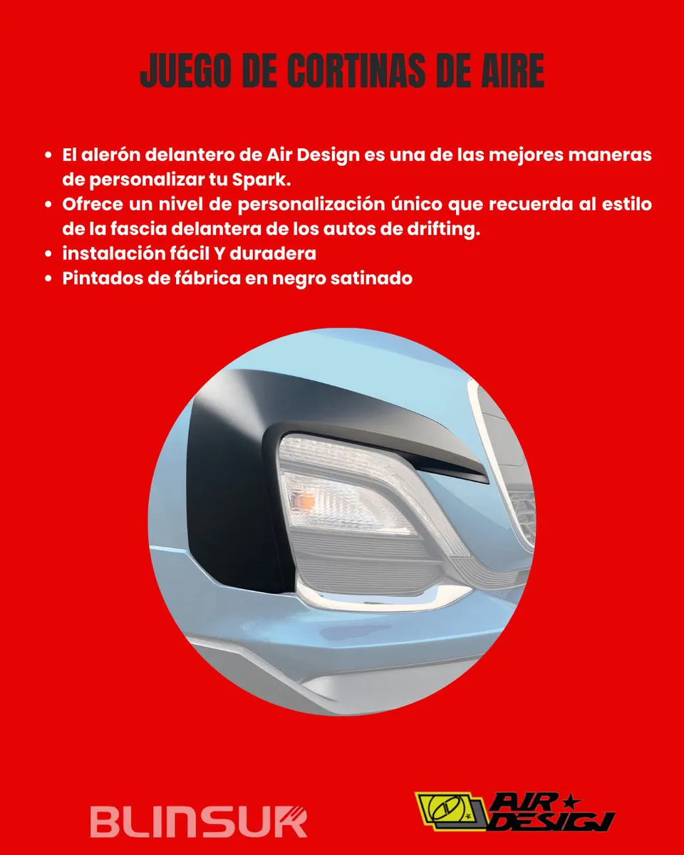 Juego De Cortinas De Aire Chevrolet Spark 2019 - 2021 - Image 2