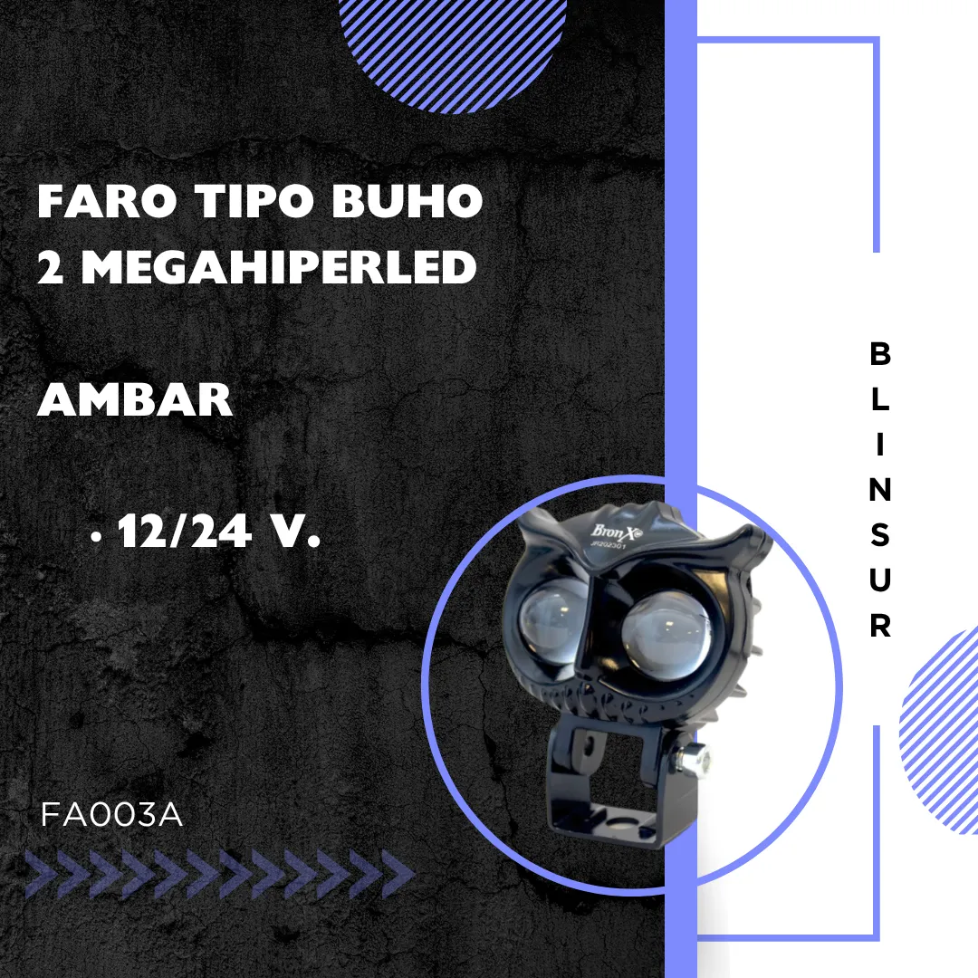 Par De Faros Universal Búho 12 Hiperleds 12-24v Bicolor - Image 2