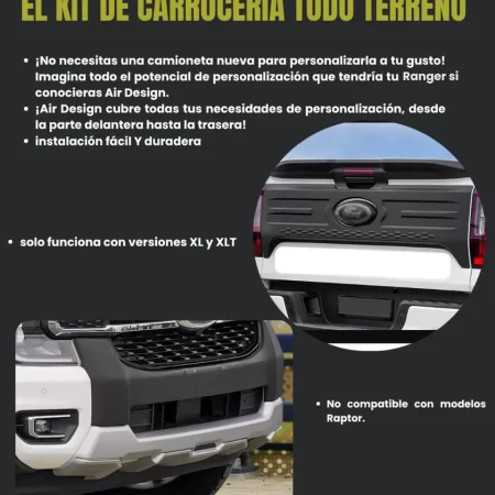 Kit Completo Off Road Ranger Xl / Xlt 2023-2025 Air Design - Image 2