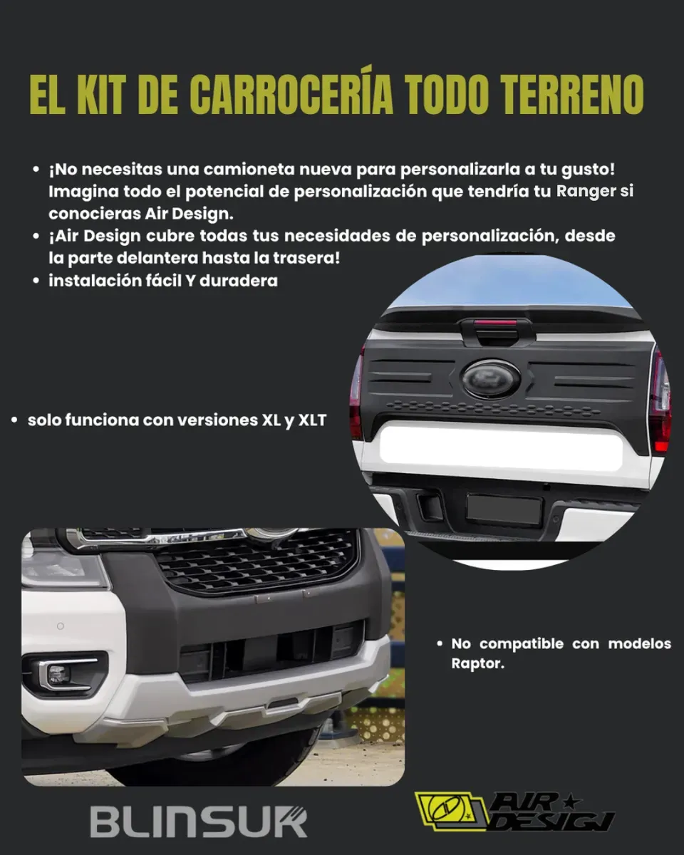 Kit Completo Off Road Ranger Xl / Xlt 2023 2025 Air Design - Image 2