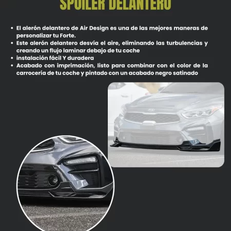 Spoiler/aleron Delantero Air Design Kia Forte 2019 2021 - Image 2