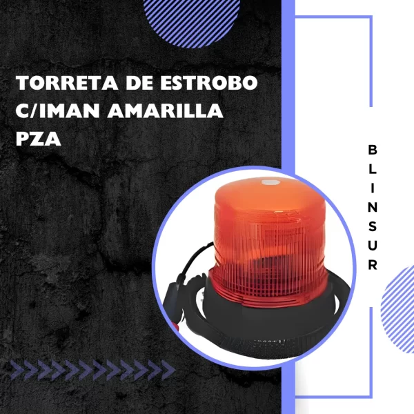 Torreta De Estrobo C/iman Amarilla Pza