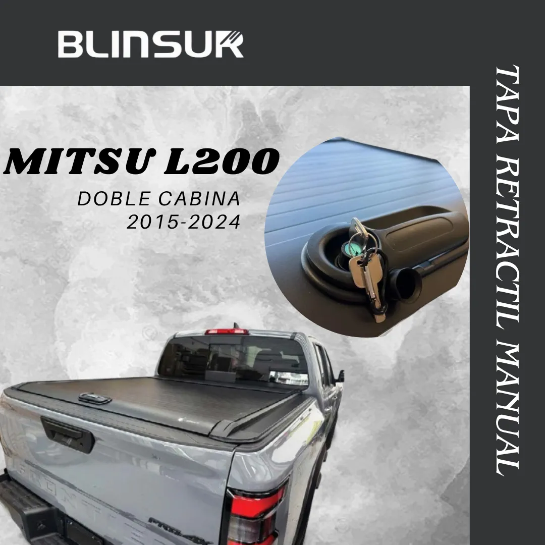 Tapa Cubre Batea Retractil Manual Mitsu L200 2015 2024 - Image 2