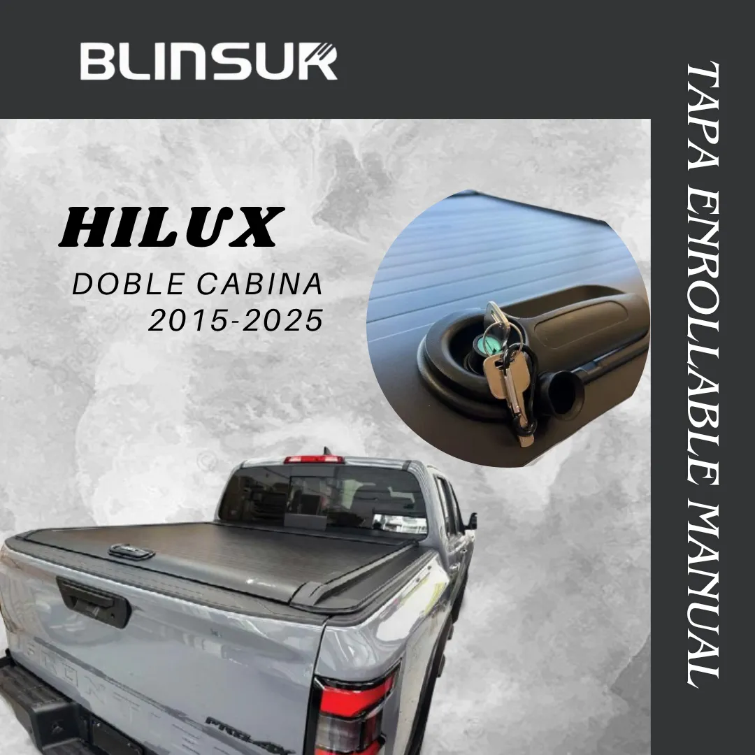 Tapa Cubre Batea Retractil Manual Hilux D Cabina 2015 2025 - Image 2