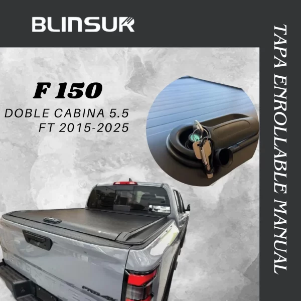 Tapa Cubre Batea Retractil Manual F 150 D Cabina 2015-2025