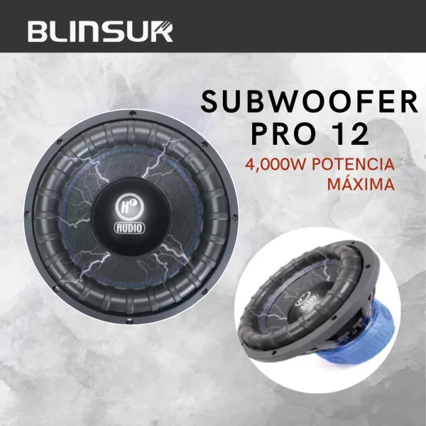 Subwoofer Doble Bobina Pro 12 Pul. 4000w