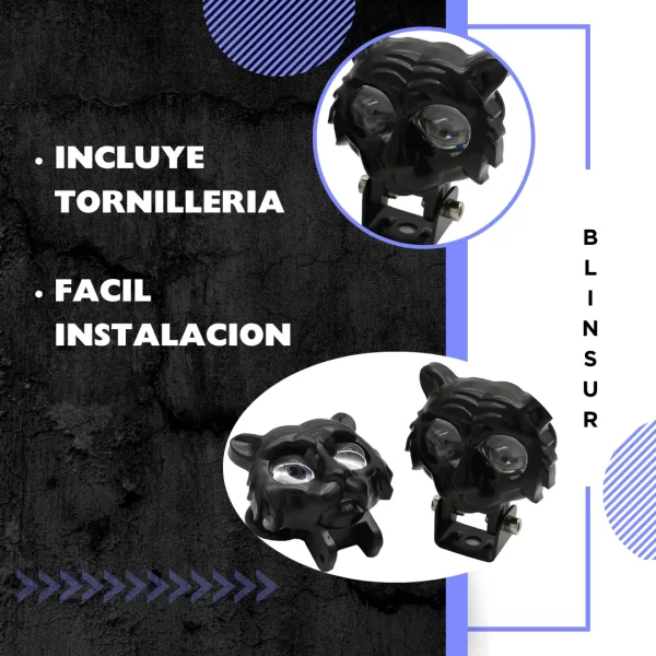 Faro Tigre Negro Bicolor C/funciones Bronx