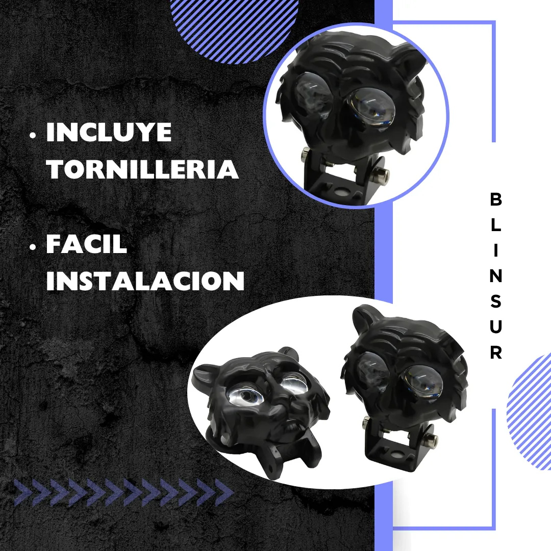 Faro Tigre Negro Bicolor C/funciones Bronx - Image 2