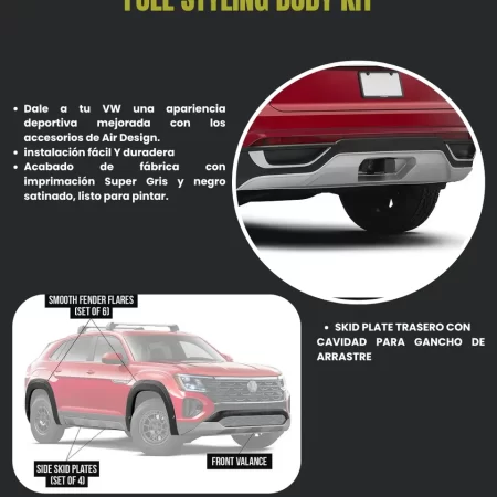 Body Kit Con Skid Plate Air Design Cross Sport 2024 2025 - Image 2