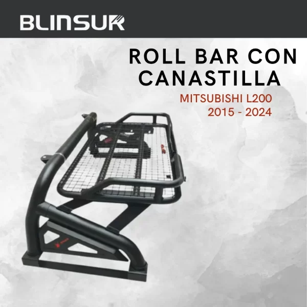 Roll Bar Con Canastilla Y Luz Mitsu L200 2015  2024