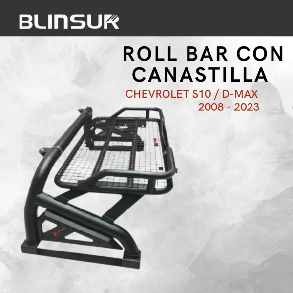 Roll Bar Con Canastilla Y Luz Stop S10/ D-max 2008 - 2023