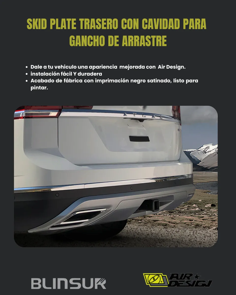 Skid Plate Trasero Vw Atlas Ph1/teramont 2019 2020 - Image 2