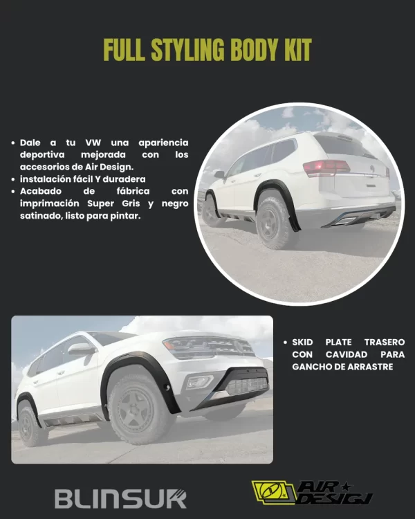 Body Kit Con Skid Plate Atlas Ph1 /teramont 2019 - 2020