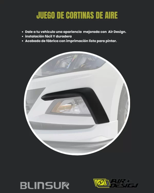 Juego De Cortinas De Aire Air Design Vw Virtus 2020 - 2022