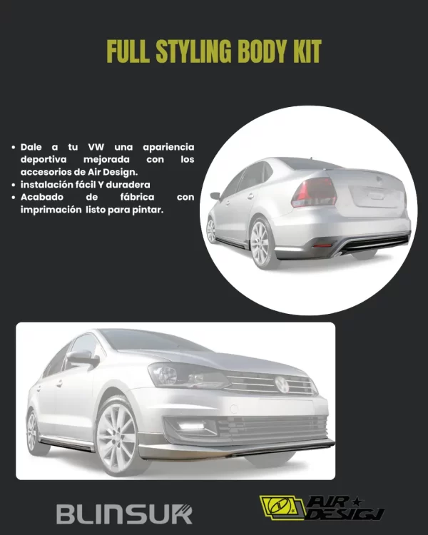 Body Kit Con Alerón Bajo Perfil Air Design 2016 - 2018