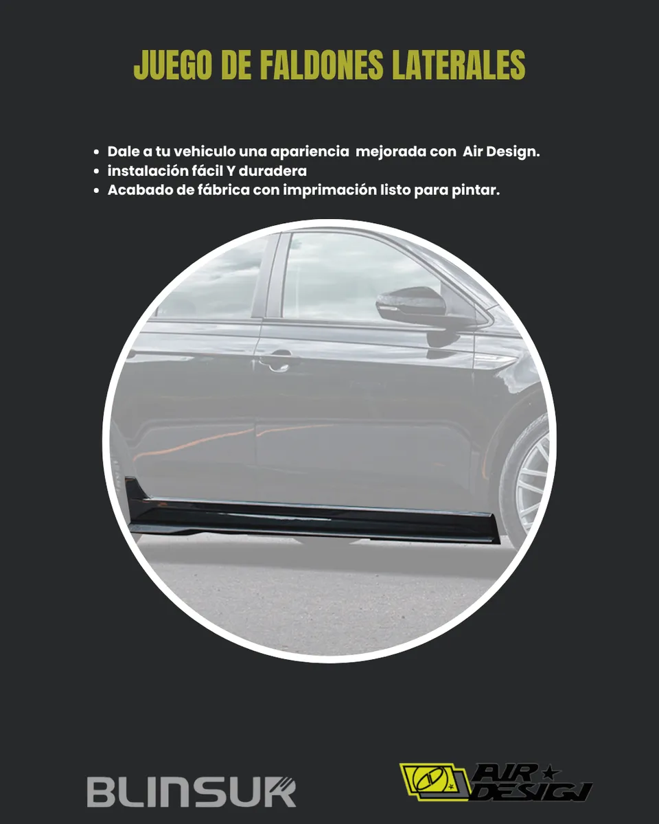 Faldones Laterales Estribos Airdesign Vw Virtus 2020 2025 - Image 2