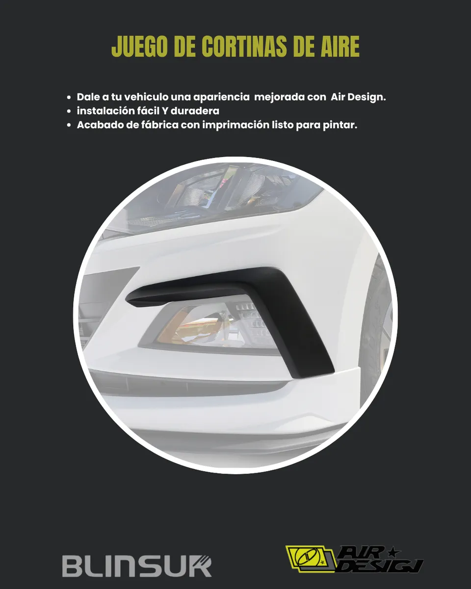 Juego De Cortinas De Aire Air Design Vw Virtus 2020  2022 - Image 2