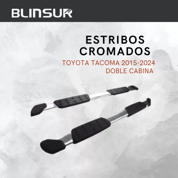 Estribos Cromados Para Toyota Tacoma D Cabina 2015  2025