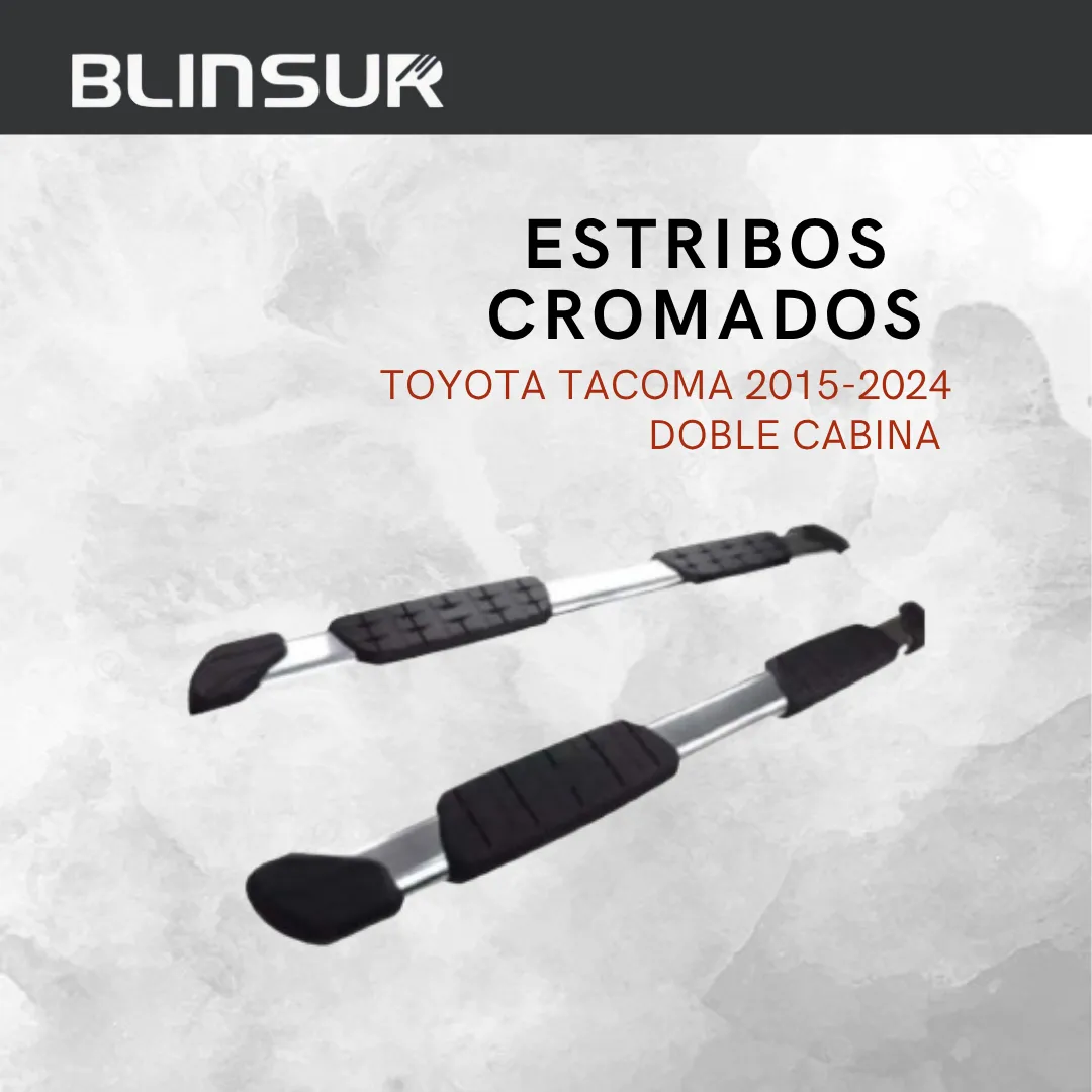 Estribos Cromados Para Toyota Tacoma D Cabina 2015  2025 - Image 2