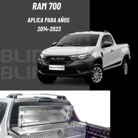 Caja Herrmientas Ram 700 2010-2024 C/laterales Fijos Cab/s - Image 2