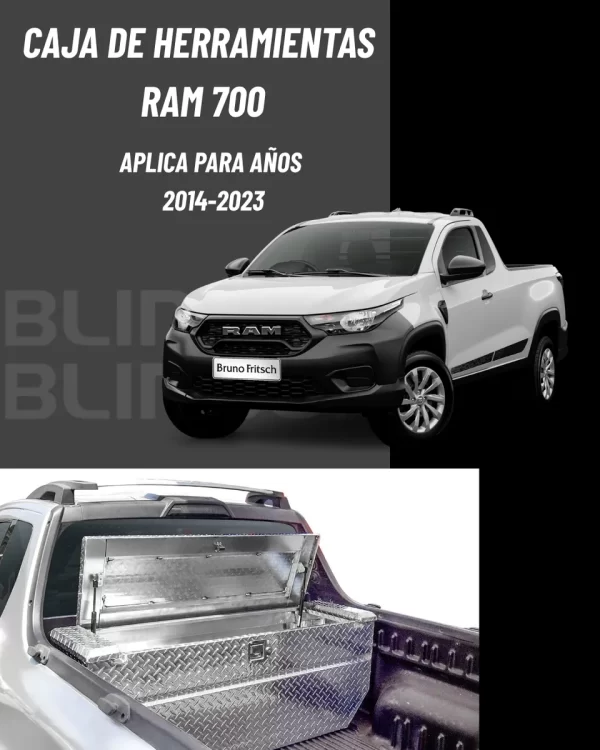 Caja Herrmientas Ram 700 2010-2024 C/laterales Fijos Cab/s