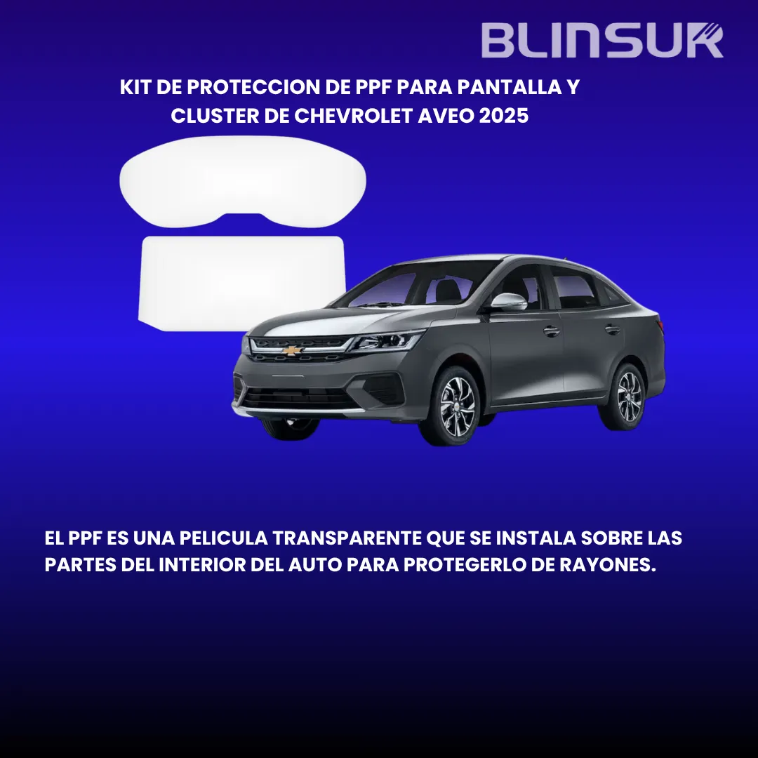 Proteccion Ppf Pantalla Y Cluster Chevrolet Aveo 2025 - Image 2