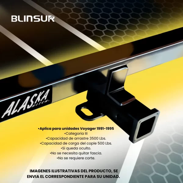 Tirón Arrastre Jalon Chrysler Voyager 1991-1995 Negro