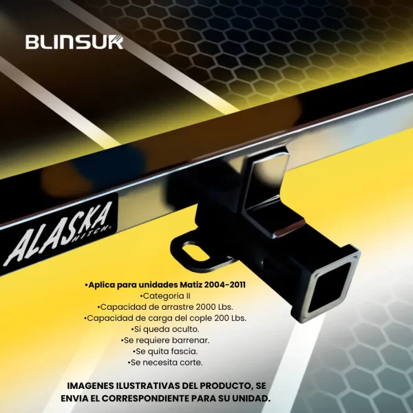 Tirón De Enganche Chevrolet Matiz 2004-2011 Negro