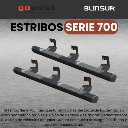 Estribos Serie 700 Negros Para Jeep Jk 2007 - 2018 4 Puertas - Image 2
