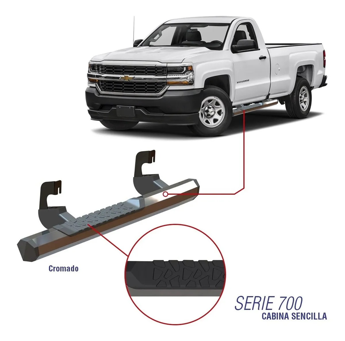 Estribos Gowest Serie 700 Ford F-150 2015-2019 Cab Senci Cro - Image 2