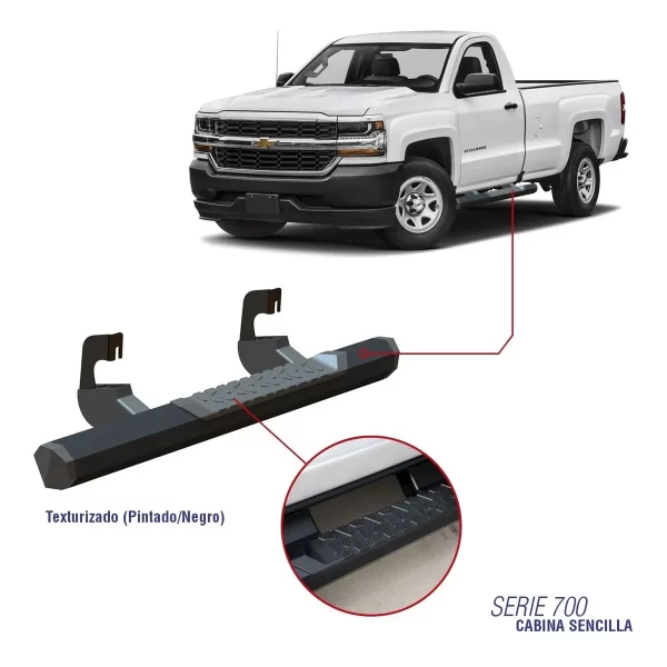 Juego De Estribos Serie 700 Ford F-150 2015-2019 Cab Sen Pin