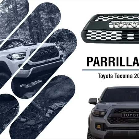 Parrilla Toyota Tacoma 2018 2019 Negra Con Emblema Plateado - Image 2