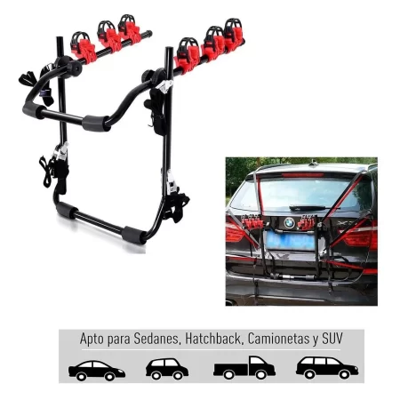 Porta Bicicleta Para Cajuela 3 Bicicletas Universal - Image 2