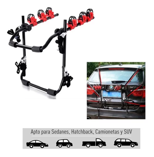 Porta Bicicleta Para Cajuela 3 Bicicletas Universal
