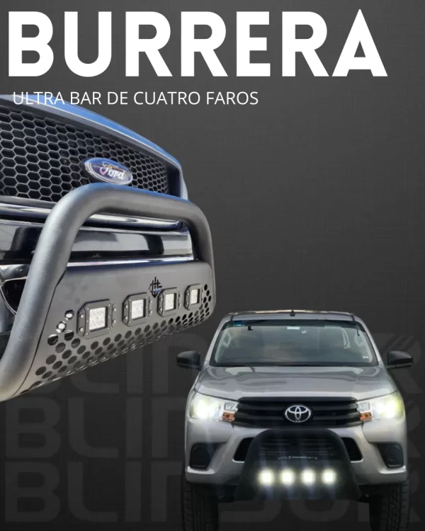 Combo Burrera P/ Ram 1200 2024 - 2025 + 4 Luces Led