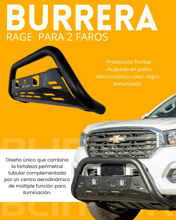 Burrera Rage Dos Faros Ford Ranger 2013 - 2022 Pintada