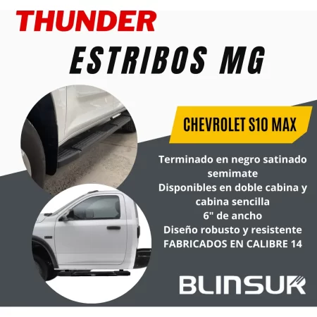 Estribos Mg Para Chevrolet S10 Max 2022 -2024 Doble Cabina - Image 2