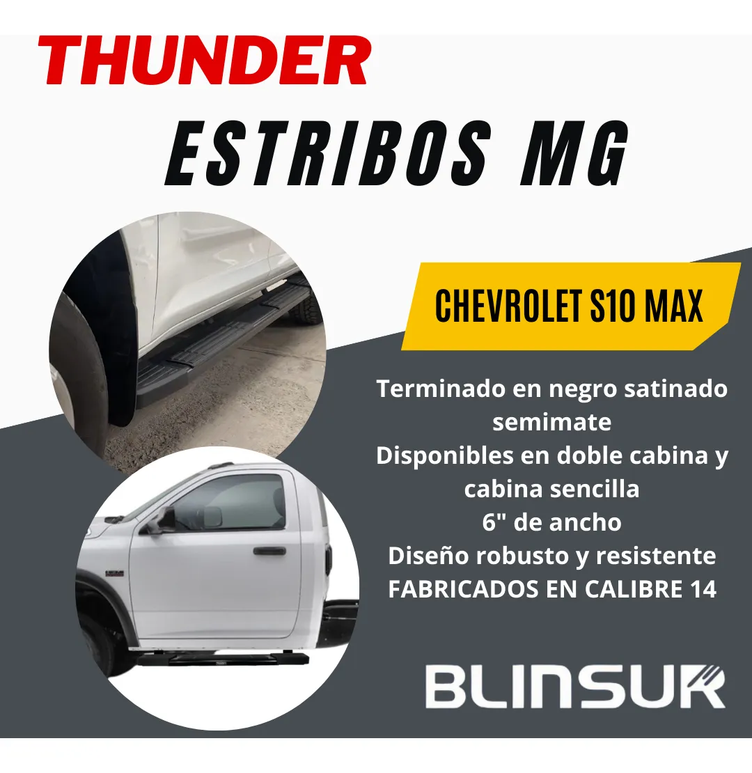 Estribos Mg Para Chevrolet S10 Max 2022 -2024 Doble Cabina - Image 2