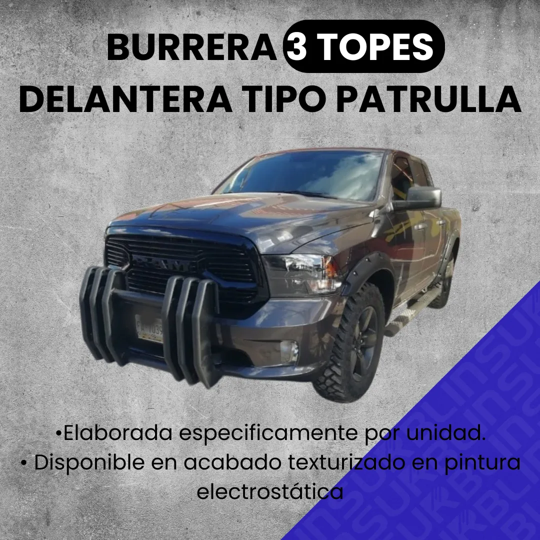 Defensa 3 Topes Tipo Escolta Para Toyota Hilux 2015 - 2024 - Image 2