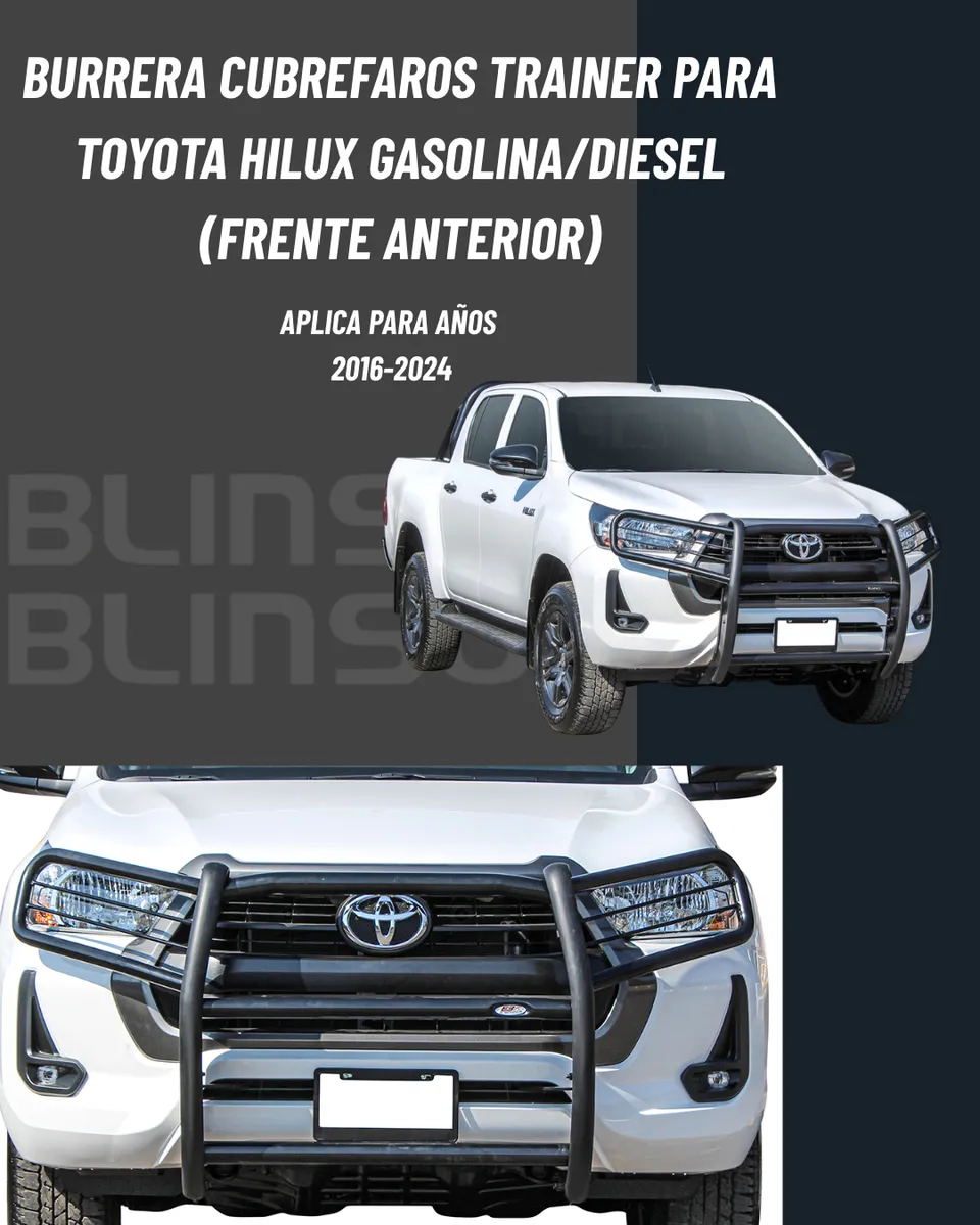 Burrera Cubrefaros Trainer Toyota Hilux 2016-2019 De Calidad - Image 2