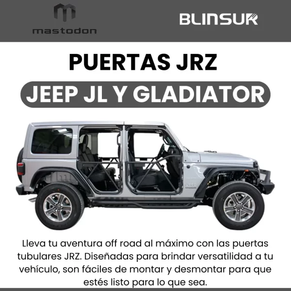 Set Puertas Tubulares Jrz Jeep Jl 2019 - 2023 Mastodon