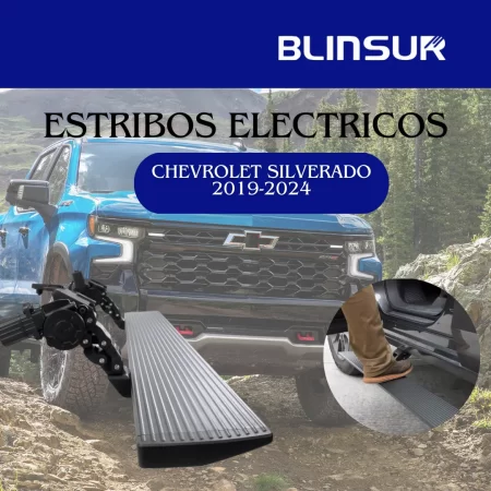Estribos Electricos Para Chevrolet Silverado 2019-24 Dob Cab - Image 2