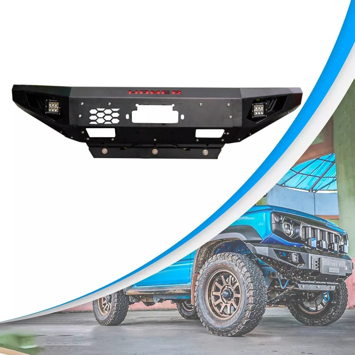 Defensa Delantera Suzuki Jimny 2021 2023 Con Luz Led - Image 2