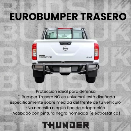 Eurobumper Trasero Para Nissan Np300 Frontier 2021 - 2024 - Image 2